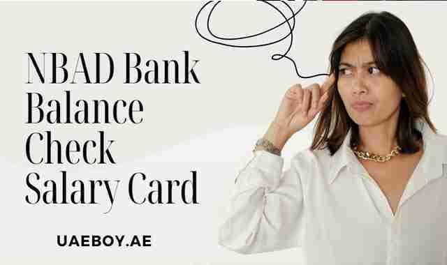 NBAD Bank Balance Check Salary Card