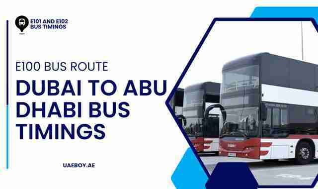 Dubai To Abu Dhabi Bus Timings