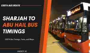 Sharjah to Abu Hail Bus Timings