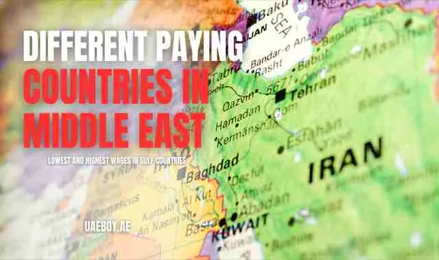 Different Paying Countries in the Middle East