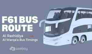 Al Rashidiya to Al Warqa'A Bus Timings