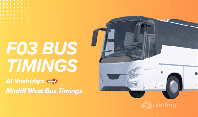 Al Rashidiya to Mirdiff West Bus Timings