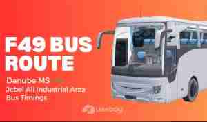 Danube MS to Jebel Ali Industrial Area - F49 Bus Route