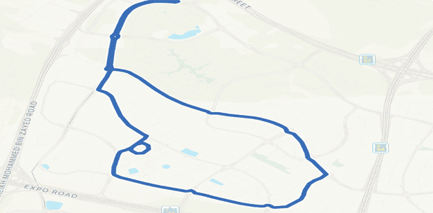 DIP MS to DIP 1 Bus route map