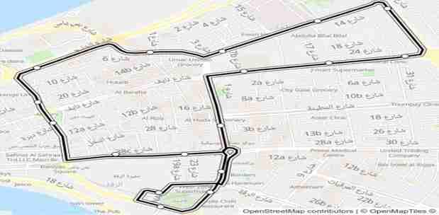 Union MS to Al Baraha Bus Map