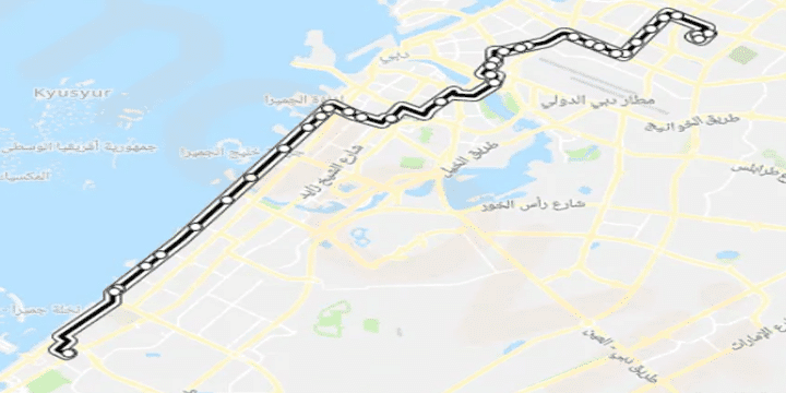 Lulu Village to Dubai Internet City MS Bus Map