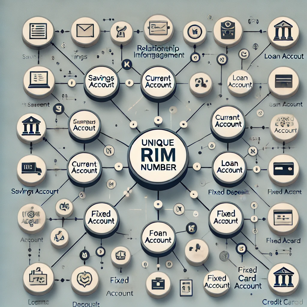 Diagram of linking accounts via RIM number