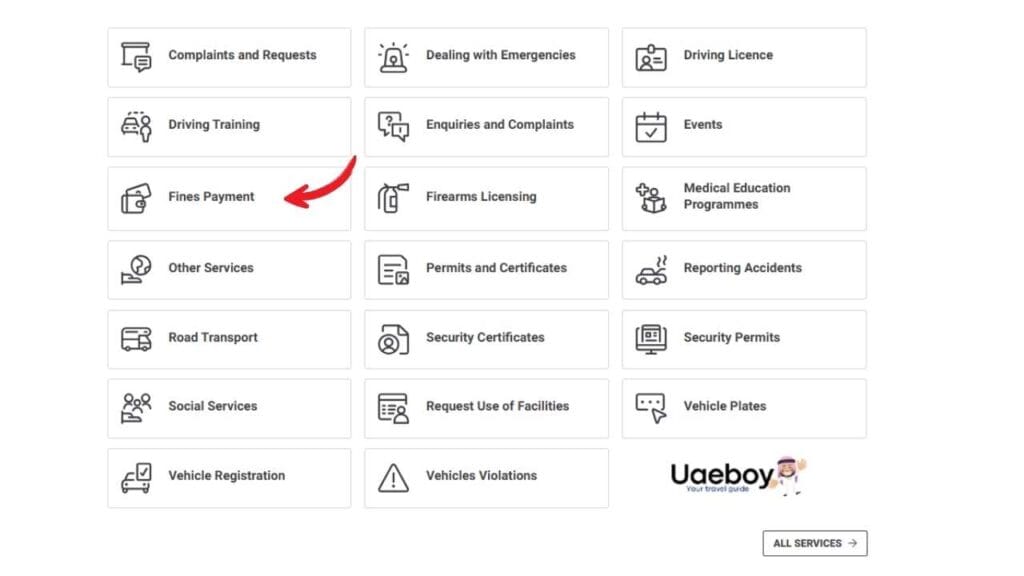 Al Ain Traffic police website Traffic Fine Check