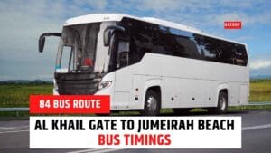 Al Khail Gate to Jumeirah Beach Bus Timings