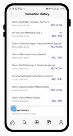 NOL Card Balance Check History