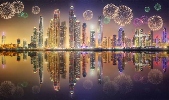 New Year 2025 Celebration in Dubai | Center of Fireworks